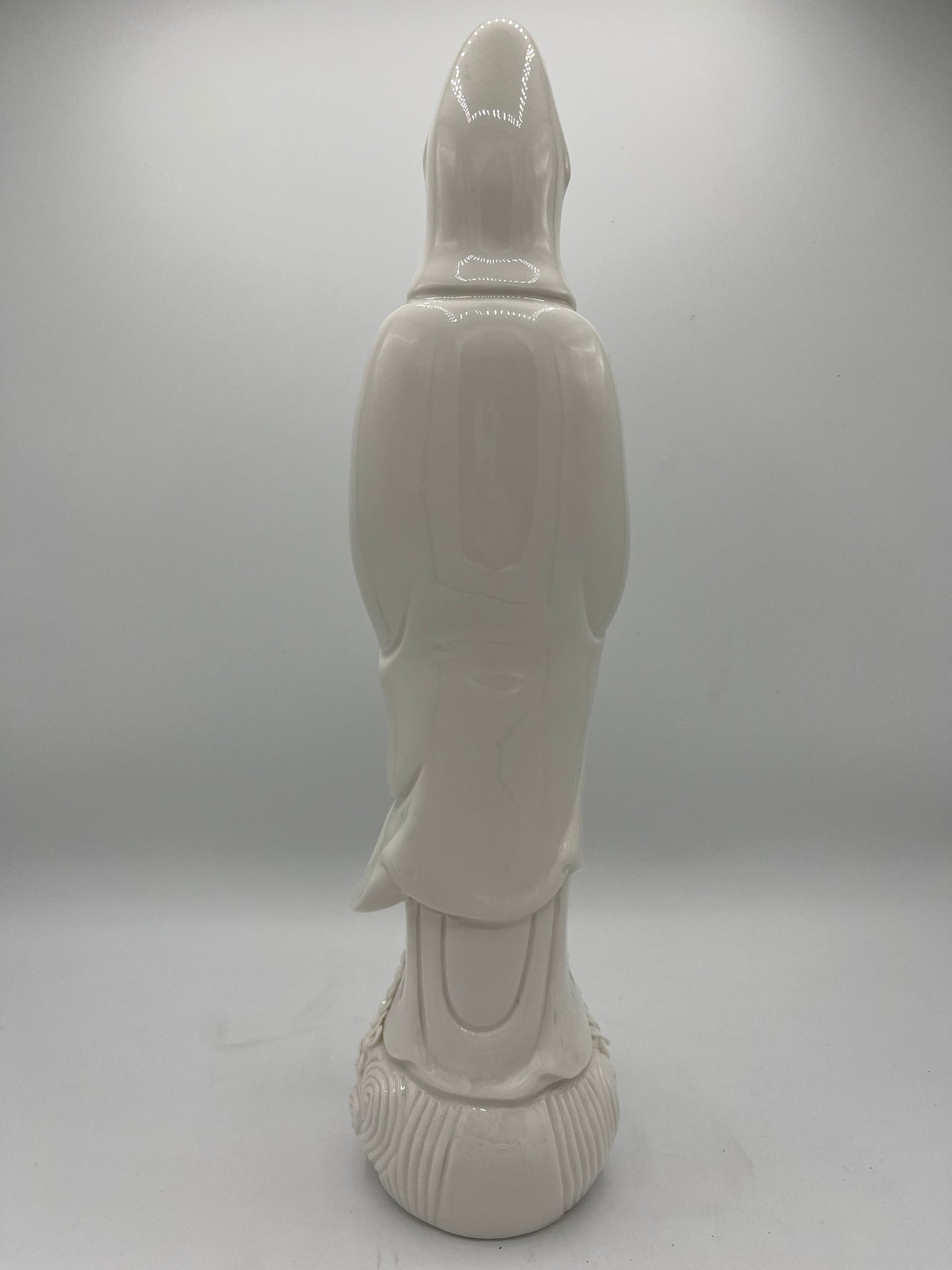 Porcelain Standing Quan Yin Statue 16"