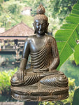 Stone Earth Touching Buddha Statue 36"