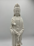 Porcelain Standing Quan Yin Statue 16"