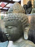 Seated Stone Namaste Buddha Sculpture 40"