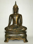 Brass Thai Ayutthaya Buddha Statue 25" - Routes Gallery