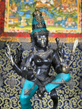 Brass Dancing Devi with 6 Arms 23" - Routes Gallery