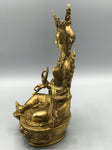 Brass Green Tara Statue 8.5"