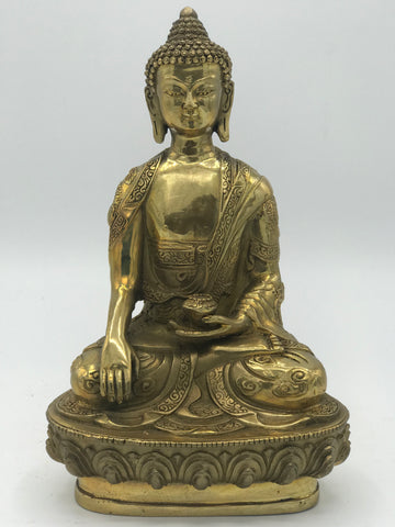 Brass Shakyamuni Earth Witness Buddha 8"