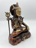 Brass Seated Abhaya Shiva Statue 8"