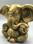 Brass Seated Ganesh Statue 5.5"