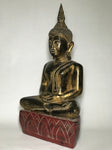 Wood Meditating Lanna Thai Buddha Statue 26" - Routes Gallery