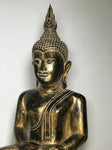Wood Meditating Lanna Thai Buddha Statue 26" - Routes Gallery