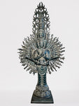 Brass Avalokiteshvara with 1000 Arms Statue 27"