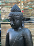 Stone Earth Touching Garden Buddha Statue 40" - Routes Gallery