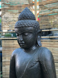 Stone Earth Touching Garden Buddha Statue 40" - Routes Gallery