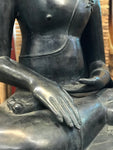 Brass Large Earth Touching Buddha 39" - Routes Gallery