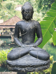 Seated Meditating Garden Buddha Statue 21"