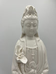 Porcelain Standing Quan Yin Statue 16"