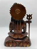 Brass Seated Abhaya Shiva Statue 8"