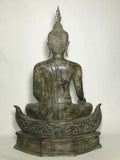 Brass Earth Witness Utong Buddha Statue 30" - Routes Gallery