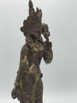 Brass Standing Goddess Tara Statue 12"