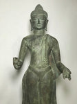 Brass Standing Teaching Buddha Statue 36" - Routes Gallery