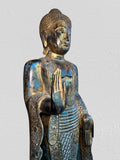 Wood Standing Abhaya Buddha Statue 48"