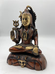 Brass Seated Abhaya Shiva Statue 8"