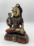 Brass Seated Abhaya Shiva Statue 8"