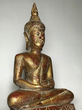 Wood Meditating Lanna Thai Buddha Statue 18.5" - Routes Gallery