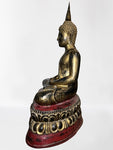 Wood Thai Meditation Buddha Statue 40"