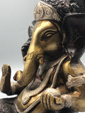 Brass Seated Ganesh Statue 7.5"
