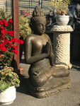 37" Stone Praying Namaste Buddha Statue