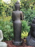 Stone Standing Dharmachakra Buddha 60" - Routes Gallery