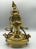 Brass Vajrasattva Yab-Yum Statue 12"