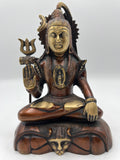Brass Seated Abhaya Shiva Statue 8"