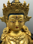 Brass White Tara Statue 12"