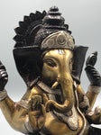 Brass Seated Ganesh Statue 7.5"