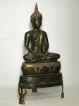 Sukhothai Earth Touching Buddha Statue 29" - Routes Gallery