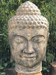 Large Stone Garden Buddha Head 50" - Routes Gallery