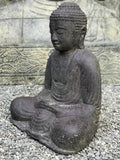 Stone Meditating Kamakura Garden Buddha Statue 22" - Routes Gallery