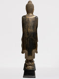 Wood Standing Abhaya Buddha Sculpture 68"