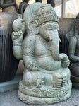 Seated Stone Ganesh Statue 41"