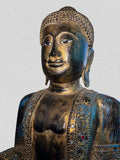 Wood Standing Abhaya Buddha Statue 48"