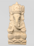 Stone Seated Ganesh Statue 4.5" - Routes Gallery