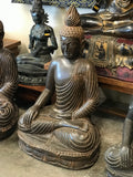 Stone Earth Touching Buddha Statue 36"