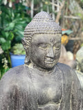 Stone Meditating Kamakura Garden Buddha Statue 32" - Routes Gallery