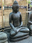 Stone Earth Touching Garden Buddha Statue 40" - Routes Gallery