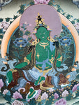 Green Tara Thangka Painting