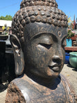 Large Stone Buddha Head Bust Statue 42"