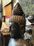 Stone Earth Touching Buddha Statue 36"