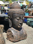 Large Stone Buddha Head Bust Statue 42"