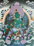 Green Tara Thangka Painting