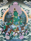 Green Tara Thangka Painting